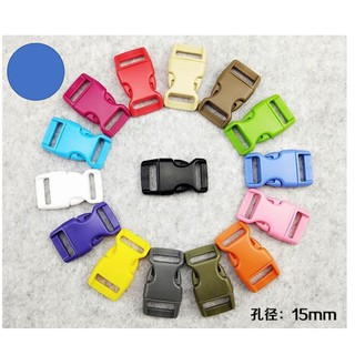1.5cm Plastic Side Release Snap Buckle DIY Pet Collar Crafting Bag Replacement Clip Paracord Material