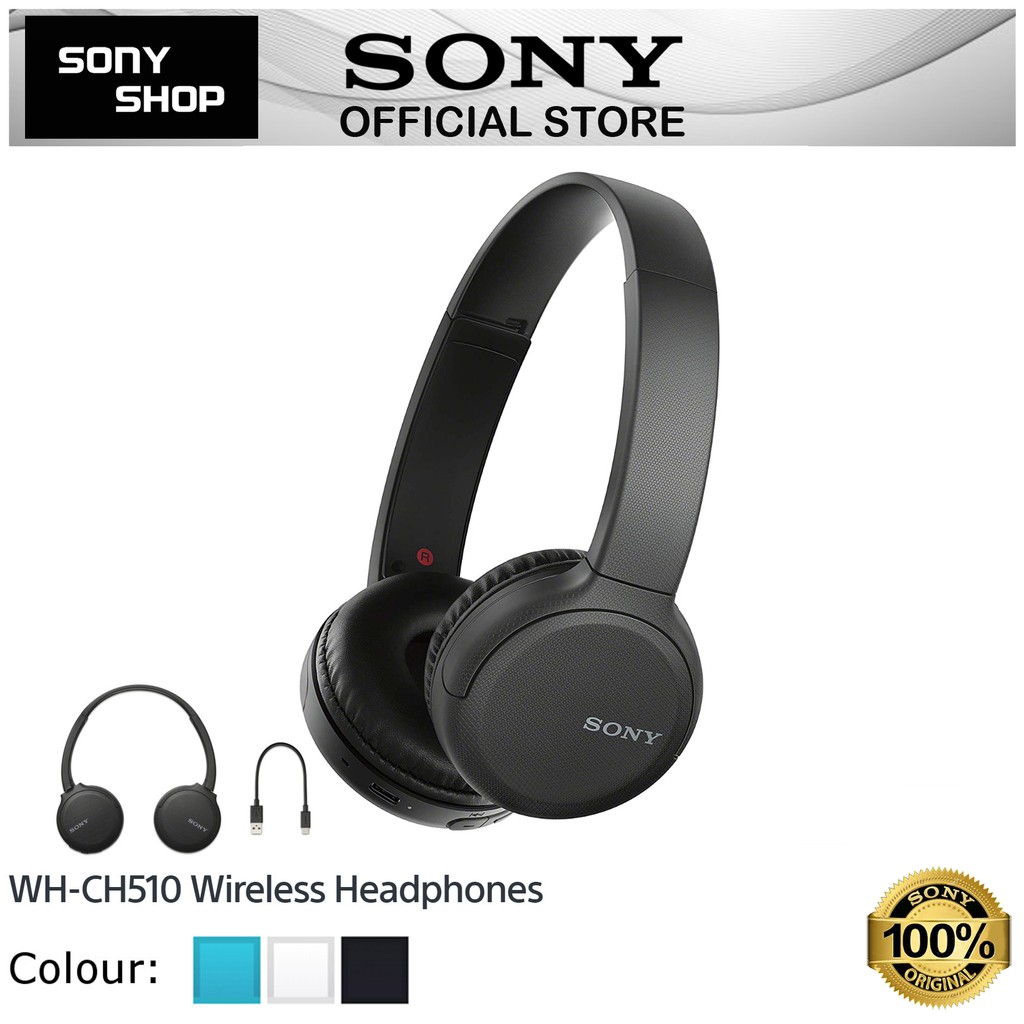 Sony Wh Ch510 Bluetooth Wireless On Ear Headphones With Voice Assistant Usb Type C Charging Shopee Singapore