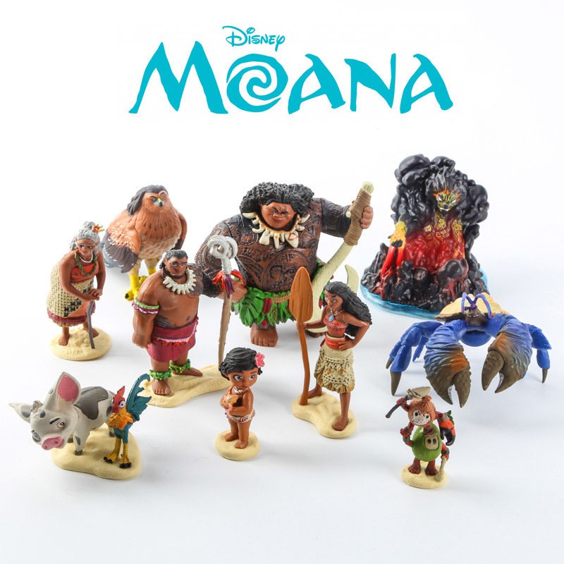Toys Games Tv Movie Character Toys Uk Moana Figure Maui Pua Heihei Doll Figurine Kids Gifts Model Toys Cake Toppers