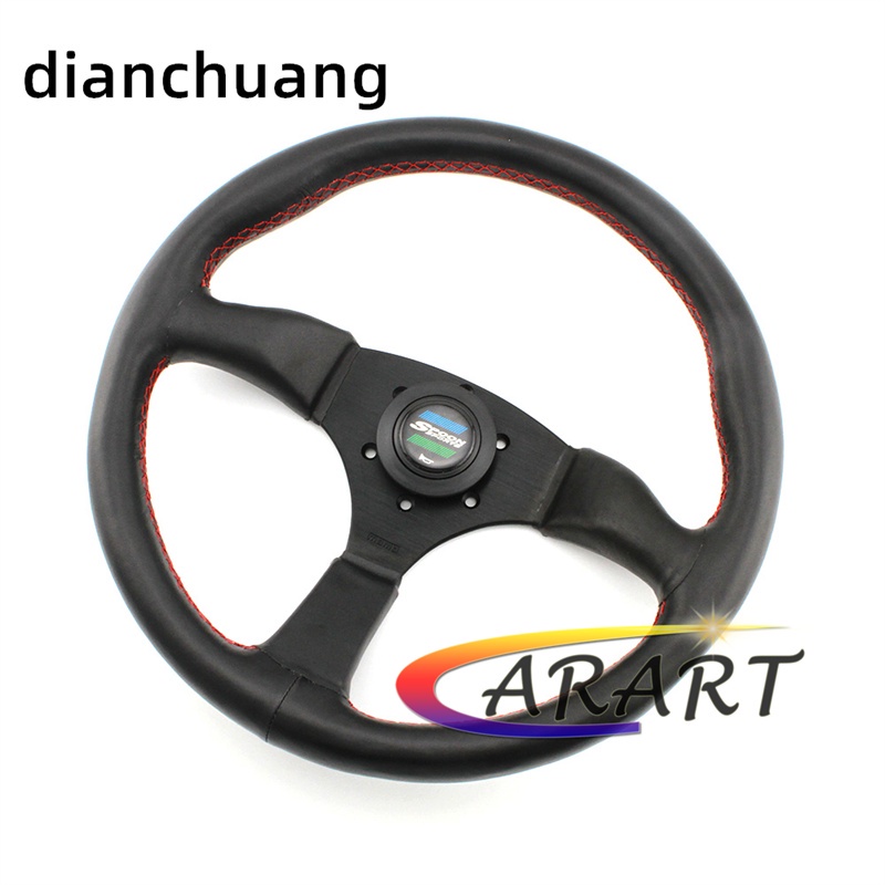 350mm 14inch Rally Race Performance Tuning Drift Spoon Car Racing Sport Steering Wheel Red line