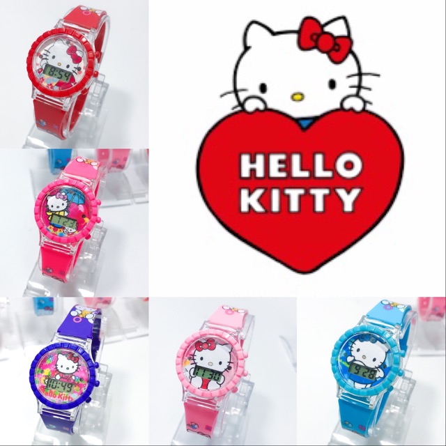 Hello Kitty Digital Time Girl Watches For Kids Ready Stock Shopee Singapore