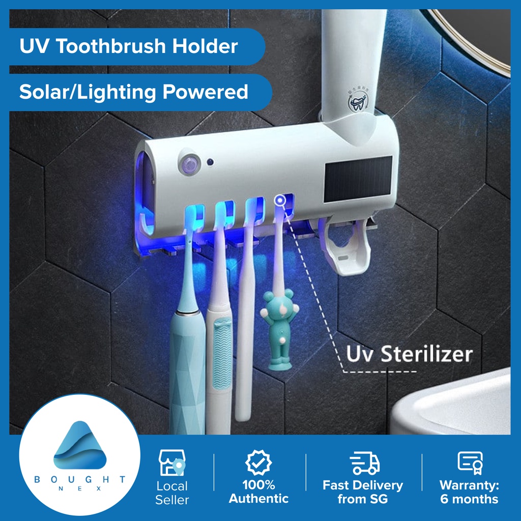 Toothbrush Sanitizer UV Toothbrush Holder for Electric Regular Toothbrush Bathroom with Wall