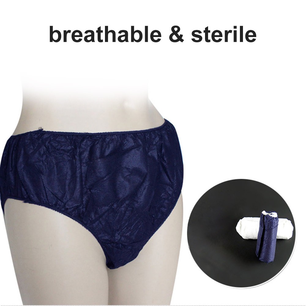 Men's or Women's Disposable Non Woven Brief Panties Travel Underwear 5pcs M-L