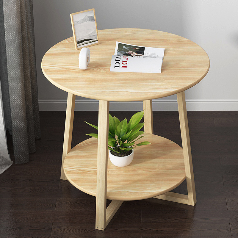 Coffee Table Side Table Simple Ins Ikea Style Small Family Round Tea Table Tea Table Living Room Bedside Table Modern Mini Household Sofa Table Wood Color F70 F60 F50 F40cm Shopee Singapore