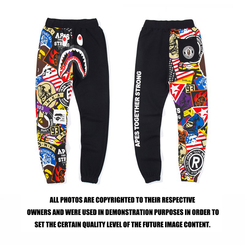 bape shark trousers