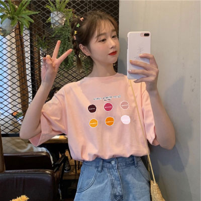 2418 Women T Shirt Lengan Panjang Clothes Of The Cartoon Print Shirt Blouse Loose Tee Shopee Singapore