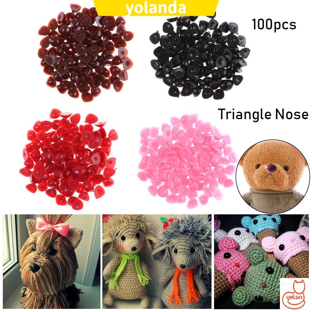50PCS Clear and Black Plastic Safety Crystal Eyes for DIY Sewing Crafting Buttons for Puppet Bear Doll Animal Stuffed Toys 14mm 