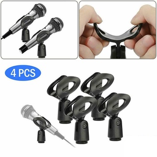 New💋4 Packs Universal Microphone Clip for Shure Mic Mount Holder Handheld Wireless/Wire Mic Rotatable Durable Stand Clip