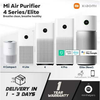 【READY STOCK】Xiaomi Mi Air Purifier 4 Compact & 4 Lite & 4 Pro & Purifier Elite Touch Screen OLED Display Google
