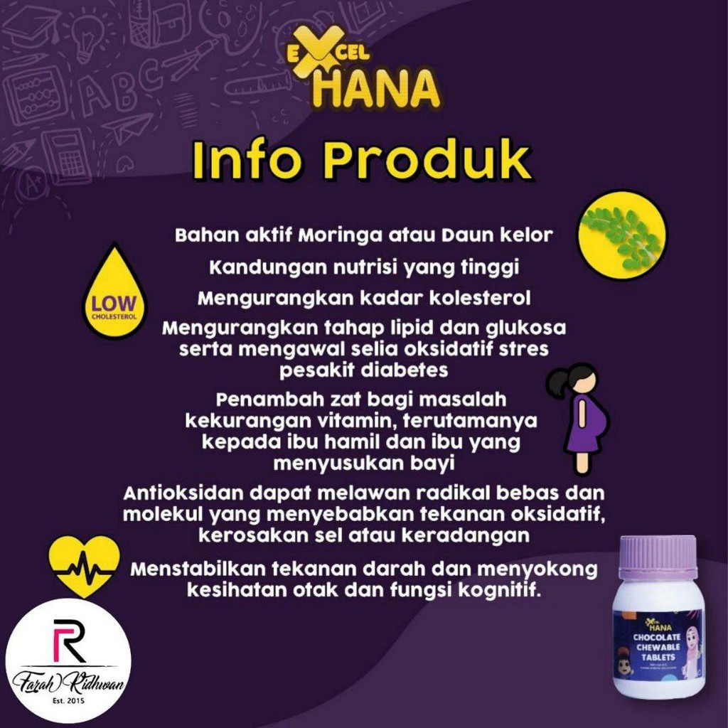 Chewable Chocolate Tablet Excel Hana Dmfk Additional Formulational Food Shopee Singapore