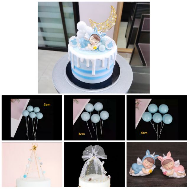 Shop Malaysia Cake Decoration Baby Full Moon Baby Boy Baby Shower Cake Decoration Pink Arch Deco Blue Arch Bayi Deco Shopee Singapore