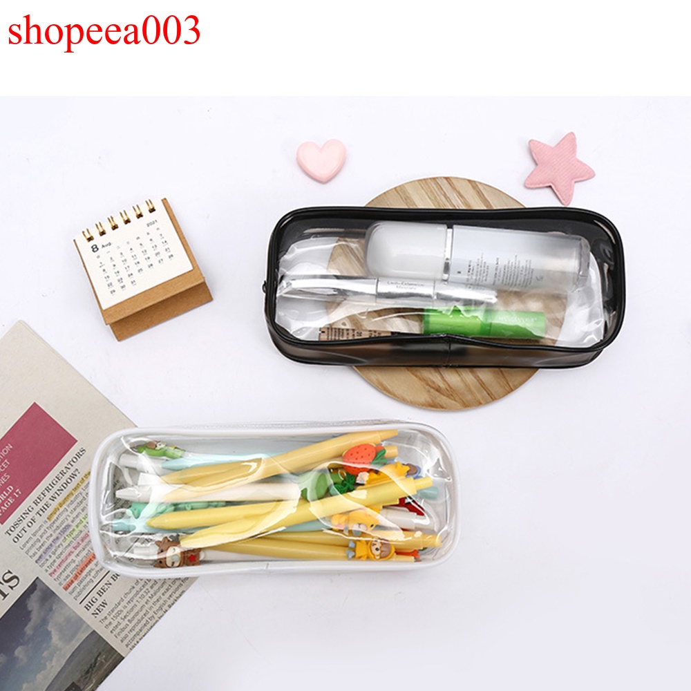 1pcs Large Capacity Zipper Pencil Case Transparent Gift School Pencil Box Pencil Bag School Supplies Stationery