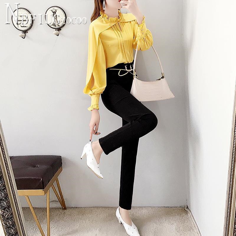 bright yellow blouse
