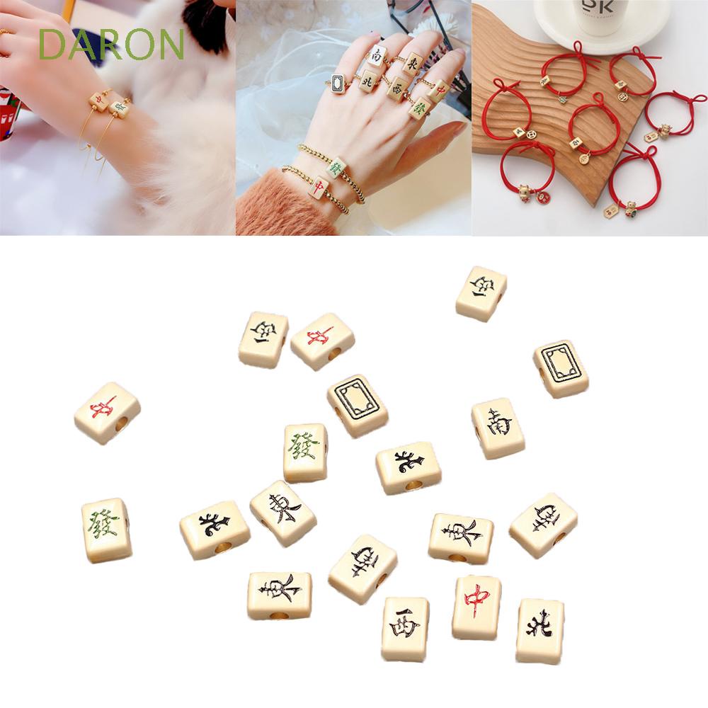Bracelet DIY Jewelry Jewelry Accessories Mahjong  Pendant Perforated Pendant 