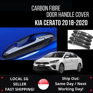 Kia Cerato (2018 - 2020 ) ABS CF Black Door Handle Cover
