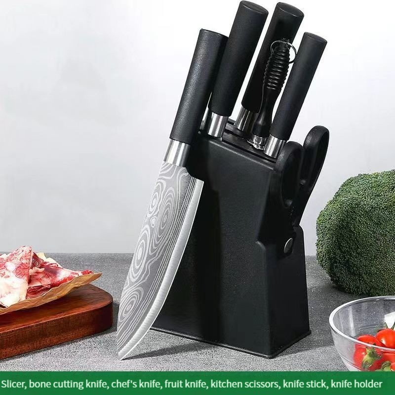 Kitchen knife 7 piece set/household stainless steel kitchen knife/bone