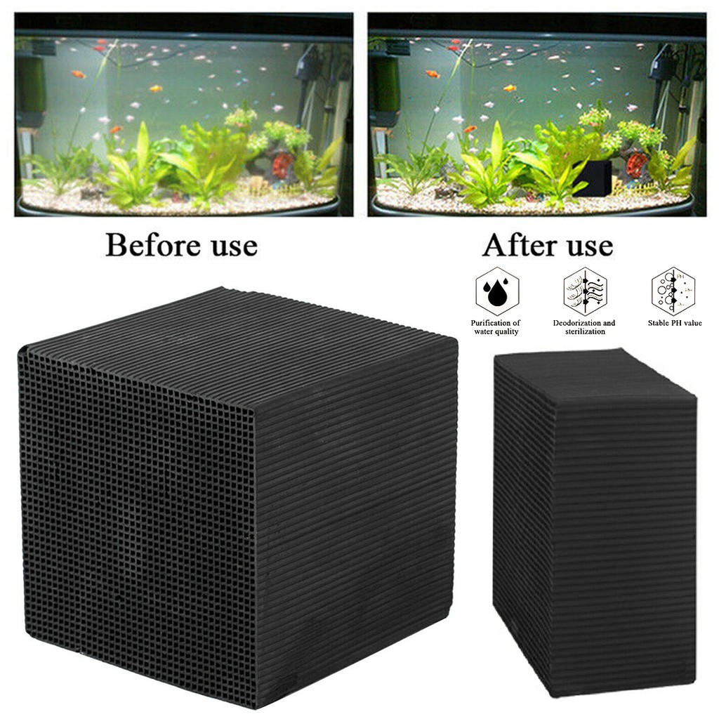 FANZHOU Eco-Aquarium Water Purifier Cube,New Filtration Material Rapid Water Purification Contains Activated Carbon Adsorption for Aquarium,Ponds,Water Tank Water 