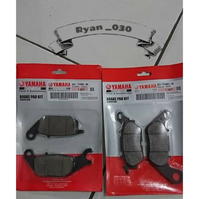Front Rear Discpad Brake Pads Set Price A Pair Ori Yamaha Vixion Jupiter Mx Xabre R15 V2 Shopee Singapore