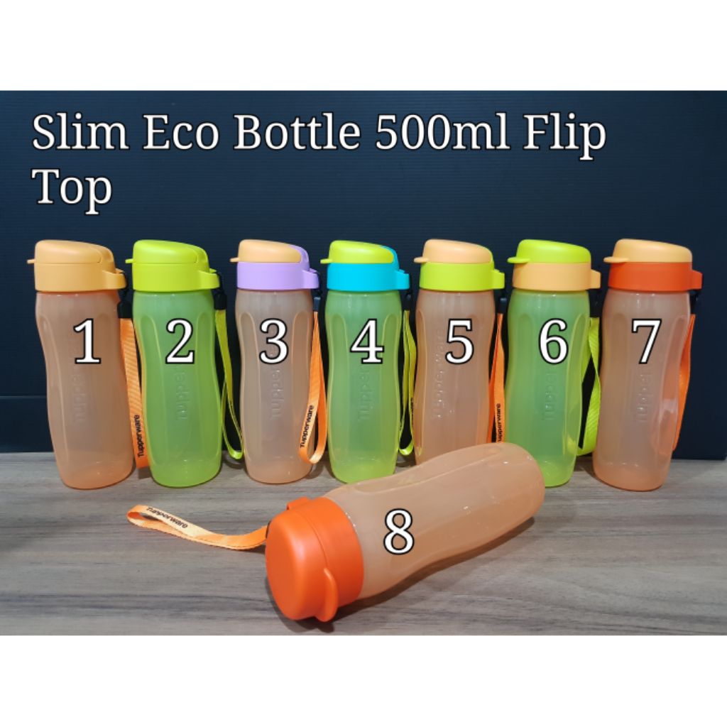 Tupperware Slim Eco Bottle 500ml Flip Top Shopee Singapore