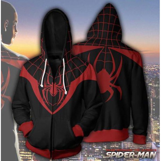 spider man zip up hoodie