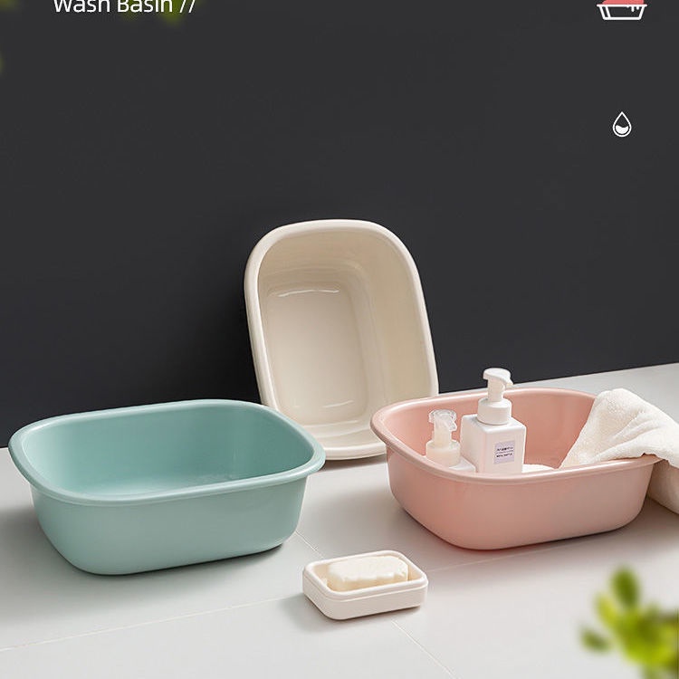 12 Inch Round Plastic Wash Basin, Blue, Portable, Multipurpose Washtub For Vegetables, Fruits, Dishes