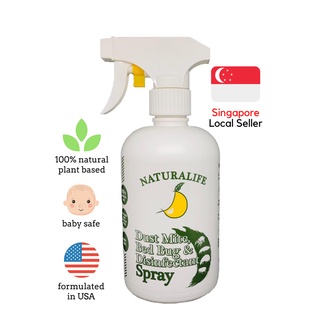 Naturalife - Bed Bug spray & Dust Mite Plant Based Disinfectant Spray (Odour Removal + Kills 99.9% Bacteria) 500ml