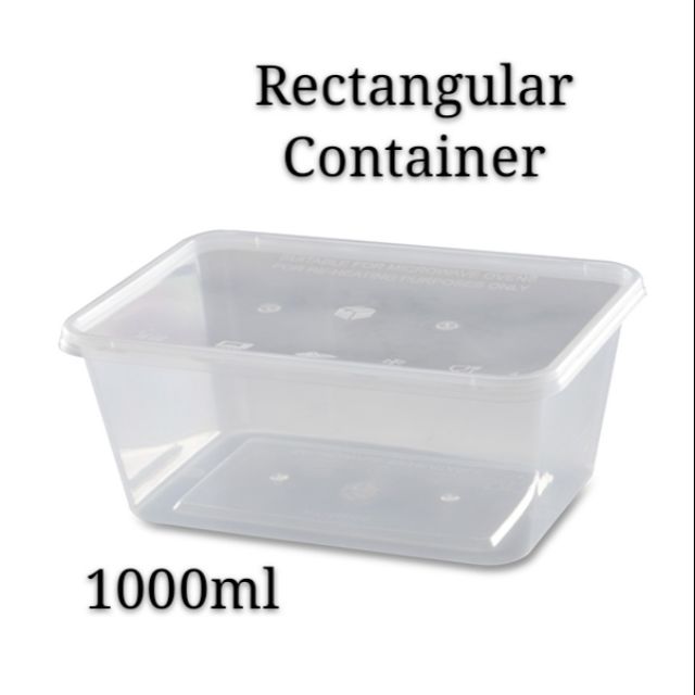 Rectangular Food Container 1000ml Bekas Makanan Shopee Singapore