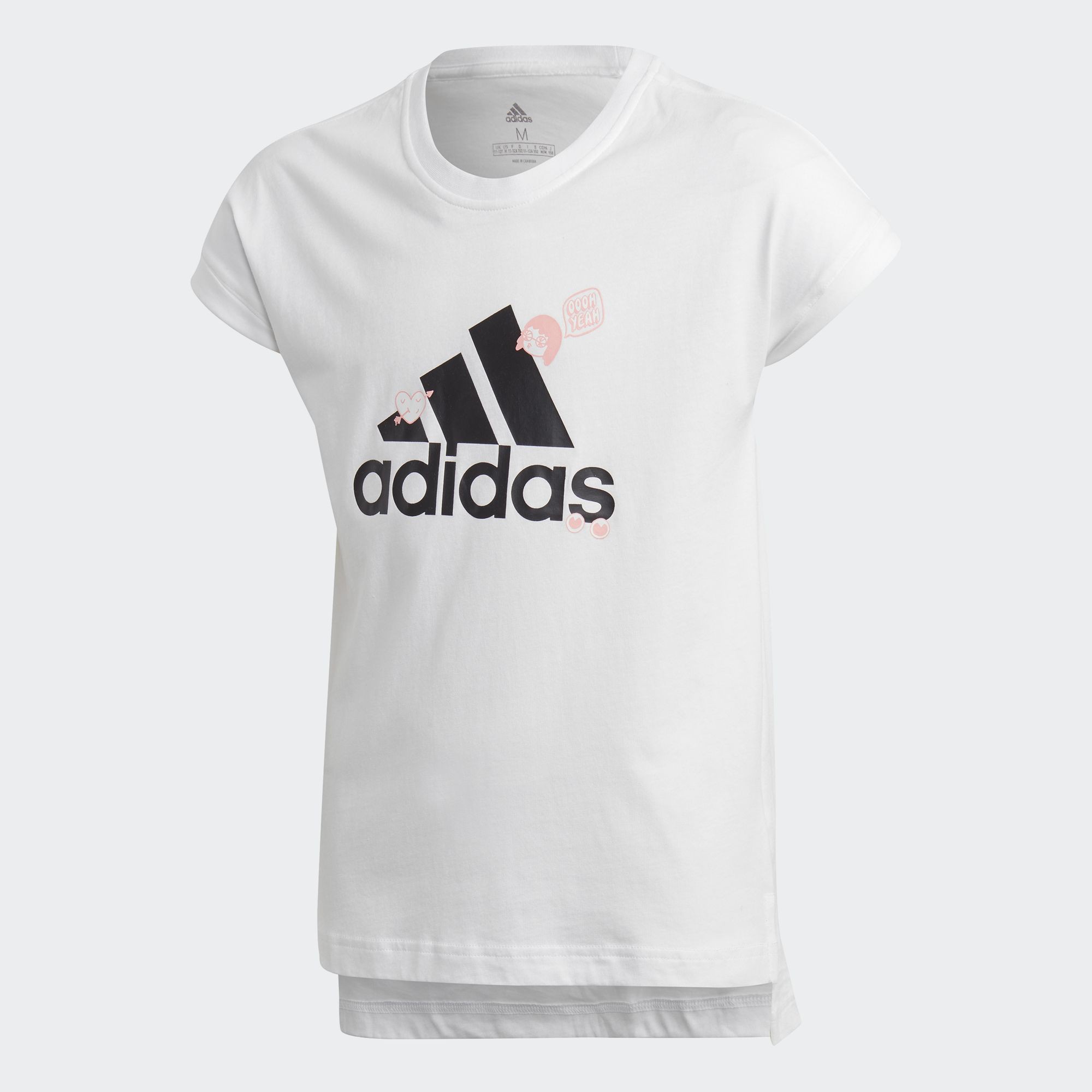 white adidas shirt for girls