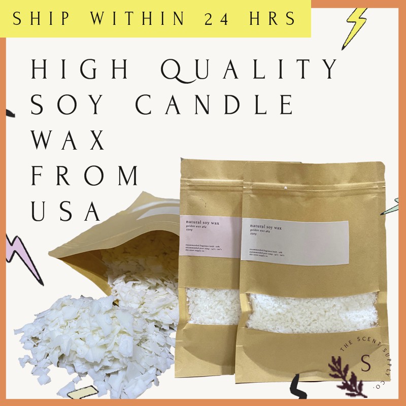 250g/ 500g/ 1kg Soy Wax Flakes & Soy/Paraffin Blend (Cubes/Slab) (USA