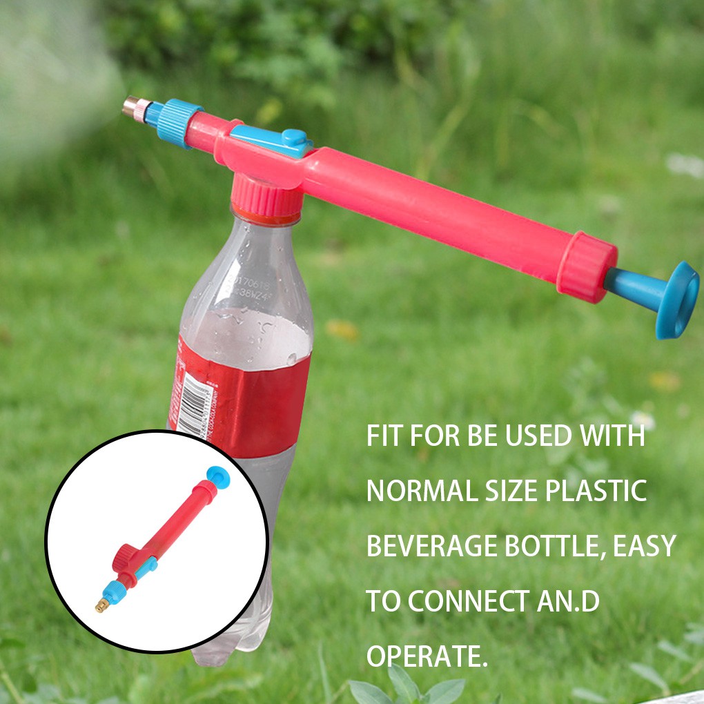 Drink Bottle Sprayer Garden High Pressure Air Pump Nozzle Adjustable