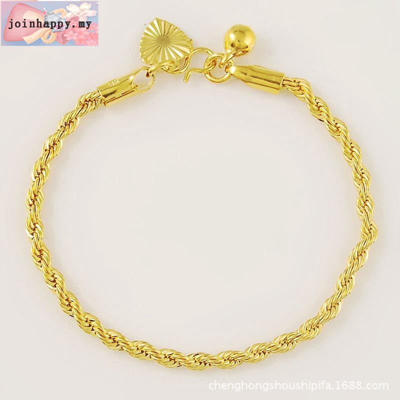 Receipt Ready Stock Women Style Gelang Tangan Emas 916 Tulen Bajet Fashion Singapore