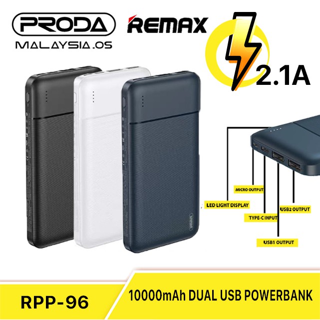 Qoo10 Remax Rpp 255 2 1a Fast Charging Power Bank 10000mah Power Bank Cell Phone Accessories