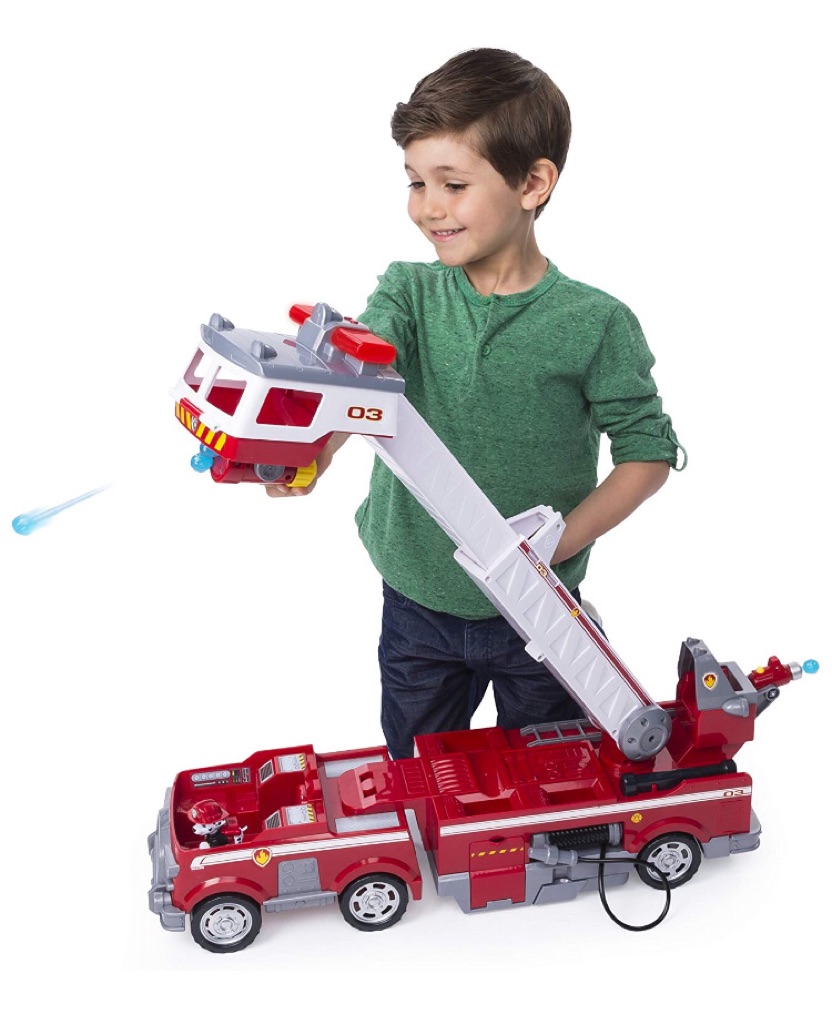 paw patrol fire truck water cannon