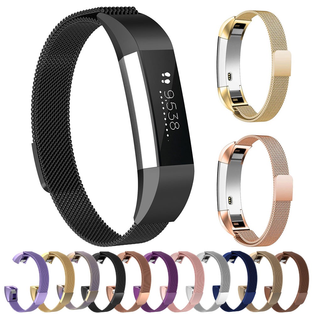 Alta HR Gold Magnetic Loop Strap Stainless Metal Wrist Band For Fitbit Alta 