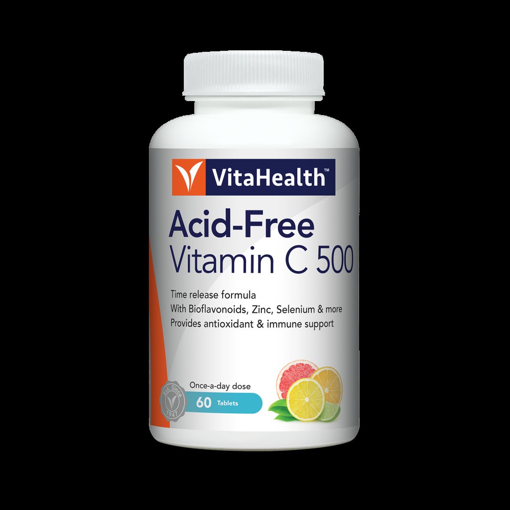 VitaHealth Acid-Free Vitamin C 500mg (60tablets)
