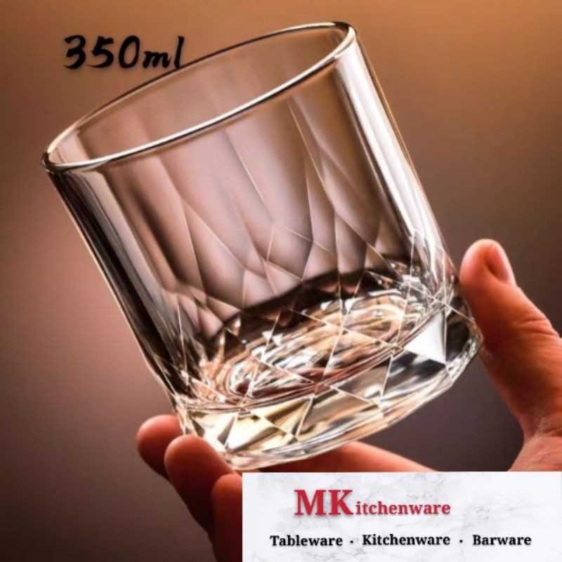 Shop Malaysia Mkitchenware 350ml Bar Glass Tumbler Rock Glass Water Glass Juice Glass Coffee Cup Shopee Singapore