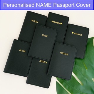 Personalised NAME Passport Holder Cover gift 6mm height