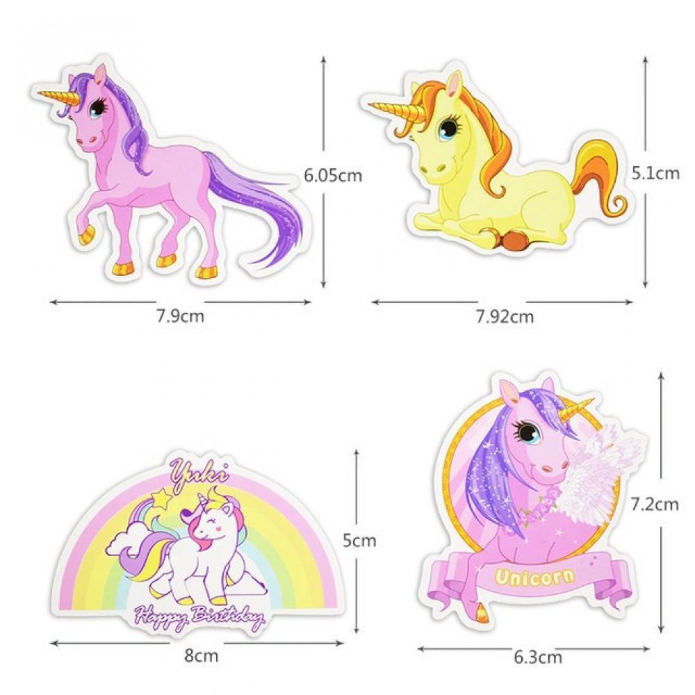 diy 30 pcs colorful waterproof cute unicorn stickers