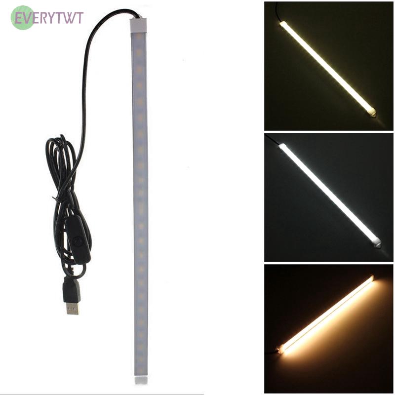 5V USB LED Strip Hard Bar Light Switch 18/35/52CM Tube Lamp Kitchen Home Decor 