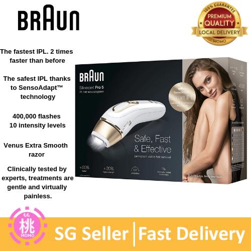 Braun Silk Expert Ipl Epilator Pl5014 Pl5124 Hair Removal 400 000 Flashes Shopee Singapore