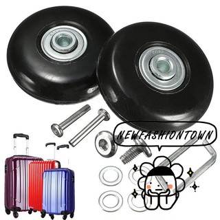 NIS-2 Sets Luggage Suitcase Replacement Wheels Repair OD 50mm Axles Deluxe