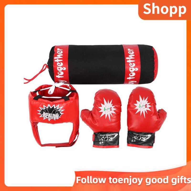 kids punching bag and gloves