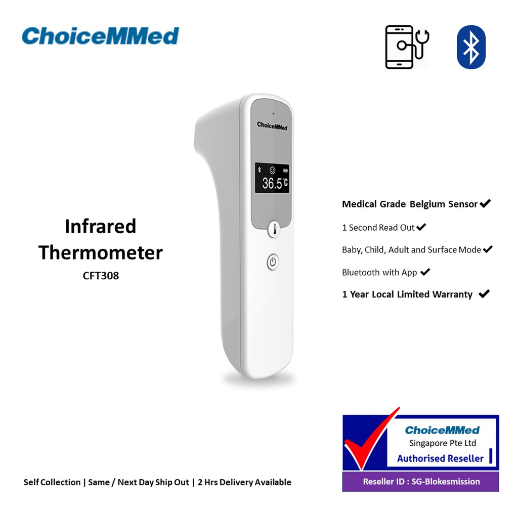 Choicemmed Bluetooth Infrared Thermometer Shopee Singapore