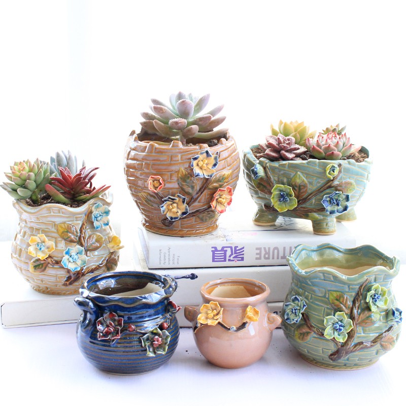 Large Succulent Planter Thick Ceramic Clearance Indoor