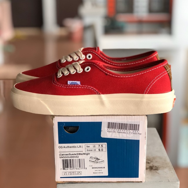vans authentic red
