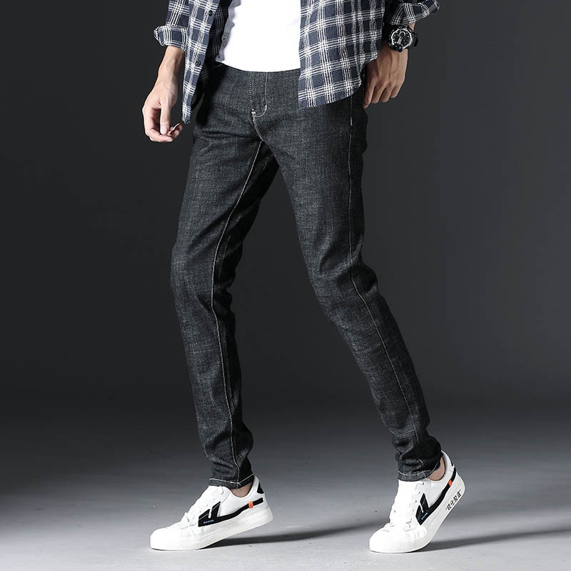 black fitted jeans mens