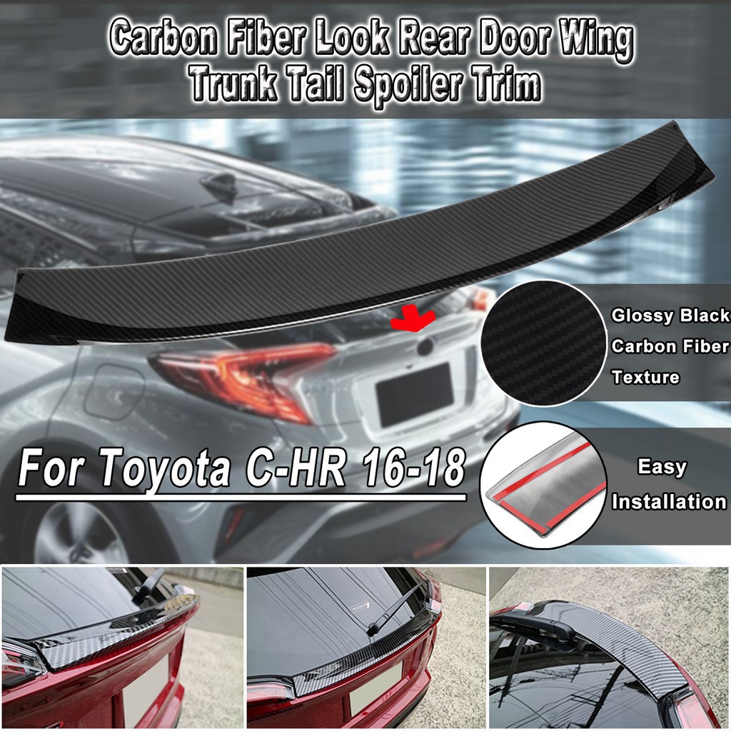 For Toyota CHR C-HR 2018 2019 ABS Black Car Rear Spoiler Tail Trunk Boot Wing
