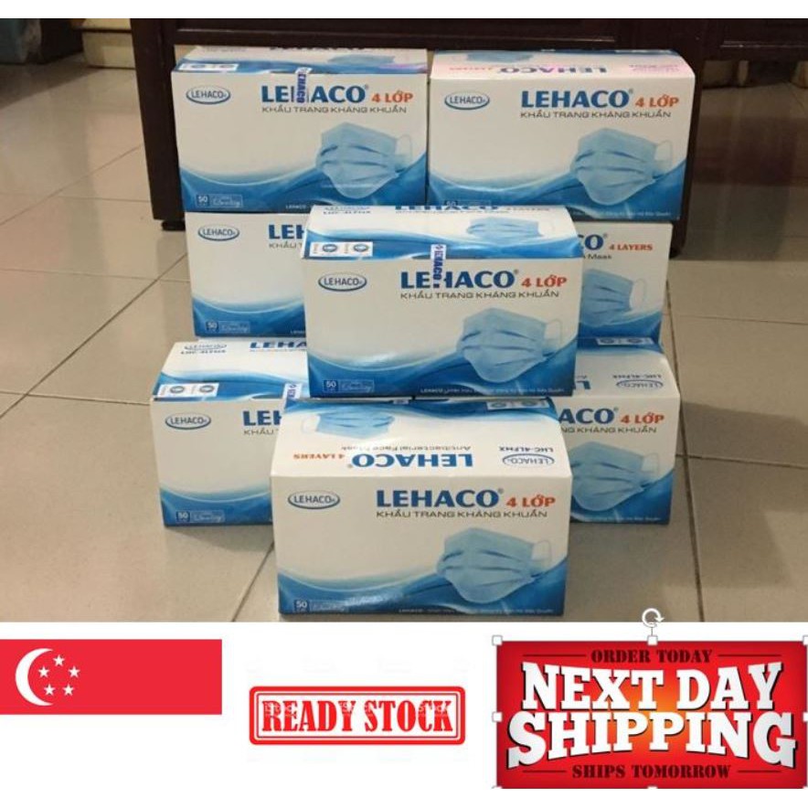 4 Boxes Offer *** MEDICAL GRADE 4 PLY PREMIUM ANTIBATERIAL FACE MASK