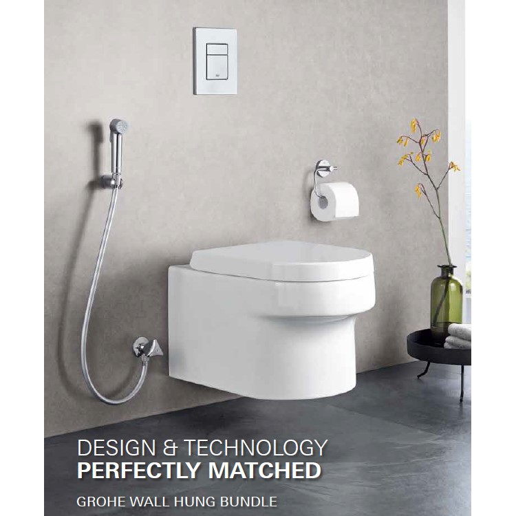 Alluring grohe wall hung toilet Grohe Eurocosmo Wall Hung Wc Bundle Deal Shopee Singapore