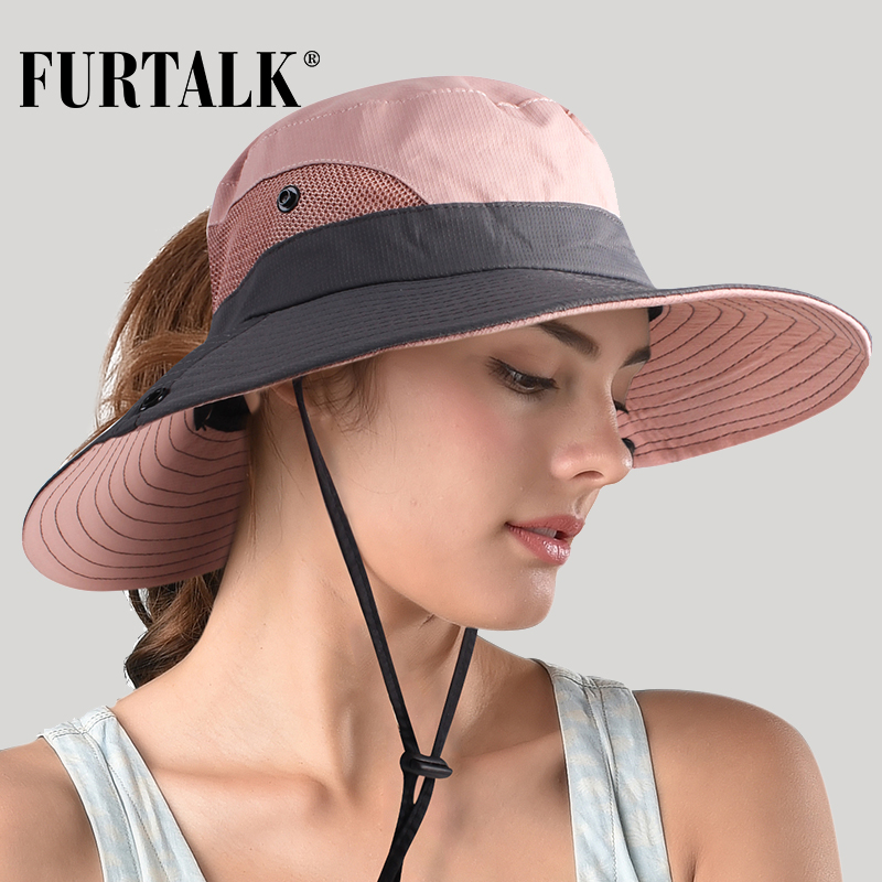 Double-Color UPF 50+ Sun UV Protection Hat Summer Men Women Waterproof Wide Brim Big Bob Outdoor Hiking Hats